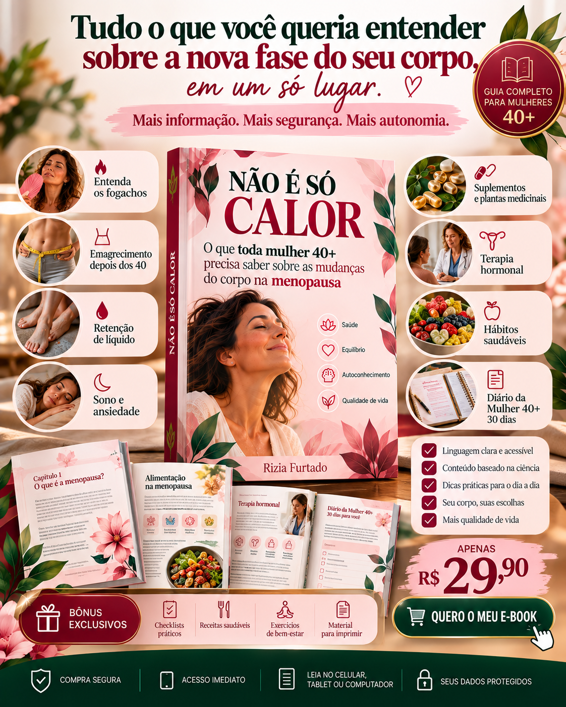 Prévia visual do e-book Não É Só Calor